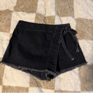 Free people Black Wrap Skort